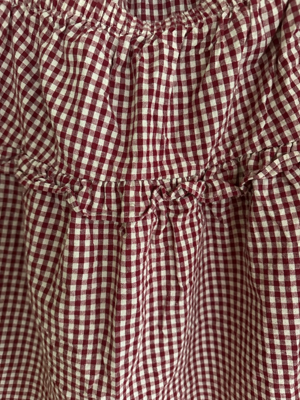 Things Between Red Gingham Ruffled Tank - Picture 6 of 6